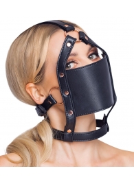 Черный намордник с кляпом-шаром Head Harness With A Gag - Orion - купить с доставкой в Ижевске