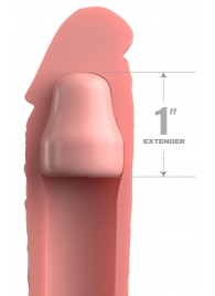 Телесная насадка-удлинитель 1 Inch Silicone X-tension - 17,8 см. - Pipedream - в Ижевске купить с доставкой