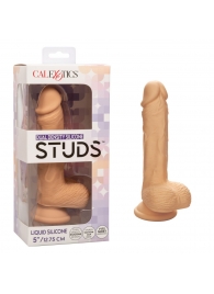 Телесный фалоимитатор Dual Density Silicone Studs - 17,75 см. - California Exotic Novelties