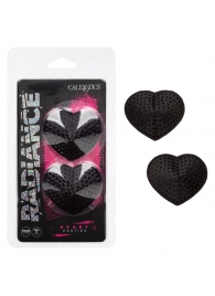 Черные пэстисы в форме сердечек Heart Pasties - California Exotic Novelties - купить с доставкой в Ижевске