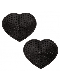 Черные пэстисы в форме сердечек Heart Pasties - California Exotic Novelties - купить с доставкой в Ижевске