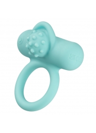 Аквамариновое эрекционное виброкольцо Silicone Rechargeable Nubby Lover’s Delight - California Exotic Novelties - в Ижевске купить с доставкой