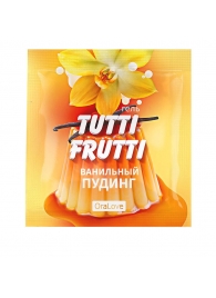 Пробник гель-смазки Tutti-frutti со вкусом ванильного пудинга - 4 гр. - Биоритм - купить с доставкой в Ижевске