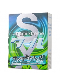 Презервативы Sagami Xtreme Mint с ароматом мяты - 3 шт. - Sagami - купить с доставкой в Ижевске