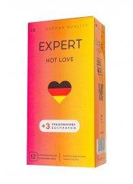 Презервативы EXPERT Hot Love с разогревающим эффектом - 12 шт.(+3 в подарок) - Expert - купить с доставкой в Ижевске