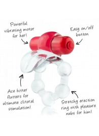 Виброкольцо с язычком и красным виброэлементом Overtime - Screaming O - в Ижевске купить с доставкой