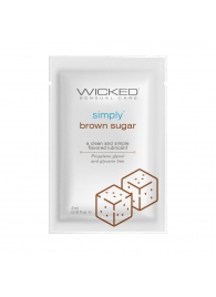 Саше лубриканта на водной основе Simply Aqua Brown Sugar с ароматом коричневого сахара - 3 мл. - Wicked - купить с доставкой в Ижевске