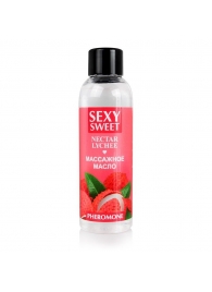 Массажное масло Sexy Sweet Nectar Lychee с феромонами и ароматом личи - 75 мл. - Биоритм - купить с доставкой в Ижевске