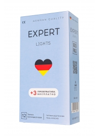 Ультратонкие презервативы EXPERT Lights - 12 шт.(+3 в подарок) - Expert - купить с доставкой в Ижевске