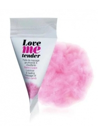 Съедобное согревающее массажное масло Love Me Tender Cotton Candy с ароматом сладкой ваты - 10 мл. - Love to Love - купить с доставкой в Ижевске