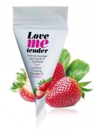 Съедобное согревающее массажное масло Love Me Tender Strawberry с ароматом клубники - 10 мл. - Love to Love - купить с доставкой в Ижевске