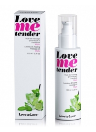 Съедобное согревающее массажное масло Love Me Tender Mojito с ароматом мохито - 100 мл. - Love to Love - купить с доставкой в Ижевске