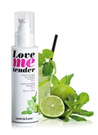Съедобное согревающее массажное масло Love Me Tender Mojito с ароматом мохито - 100 мл. - Love to Love - купить с доставкой в Ижевске