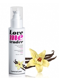 Съедобное согревающее массажное масло Love Me Tender Vanilla с ароматом ванили - 100 мл. - Love to Love - купить с доставкой в Ижевске
