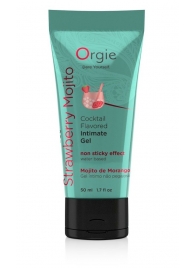 Съедобный интимный гель Orgie Lube Tube Cocktail Strawberry Mojito - 50 мл. - ORGIE - купить с доставкой в Ижевске