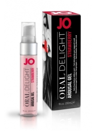 Клубничный лубрикант для оральных ласк Oral Delight Strawberry Sensation - 30 мл. - System JO - купить с доставкой в Ижевске