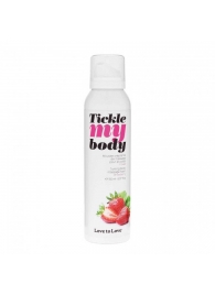 Массажная хрустящая пенка Tickle My Body Strawberry с ароматом клубники - 150 мл. - Love to Love - купить с доставкой в Ижевске