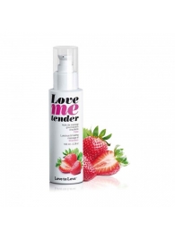 Съедобное согревающее массажное масло Love Me Tender Strawberry с ароматом клубники - 100 мл. - Love to Love - купить с доставкой в Ижевске