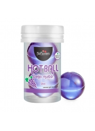 Лубрикант на масляной основе Hot Ball Beija Muito с ароматом винограда (2 шарика по 3 гр.) - HotFlowers - купить с доставкой в Ижевске