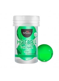 Лубрикант на масляной основе Hot Ball Beija Muito с ароматом мяты (2 шарика по 3 гр.) - HotFlowers - купить с доставкой в Ижевске