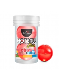 Лубрикант на масляной основе Hot Ball Plus с охлаждающе-разогревающим эффектом (2 шарика по 3 гр.) - HotFlowers - купить с доставкой в Ижевске
