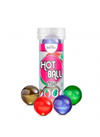 Ароматизированный лубрикант Hot Ball Mix на масляной основе (4 шарика по 3 гр.) - HotFlowers - купить с доставкой в Ижевске