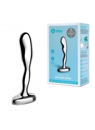 Стальной стимулятор простаты Stainless Steel Prostate Plug - 11,5 см. - b-Vibe - в Ижевске купить с доставкой