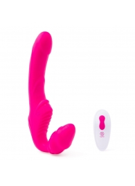 Розовый безремневой страпон на радиоуправлении Strapless Together - 22 см. - Together Toy - купить с доставкой в Ижевске