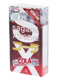 Ароматизированные презервативы Sagami Xtreme COLA - 10 шт. - Sagami - купить с доставкой в Ижевске