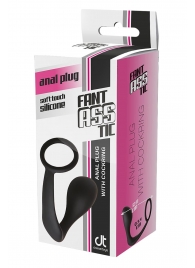 Черное эрекционное кольцо с анальной пробкой Anal Plug With Cockring - Dream Toys - в Ижевске купить с доставкой