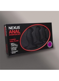 Набор из 3 массажеров простаты чёрного цвета NEXUS ANAL STARTER KIT - Nexus Range - в Ижевске купить с доставкой