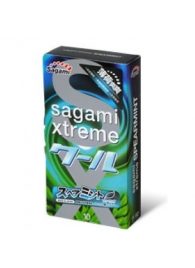 Презервативы Sagami Xtreme Mint с ароматом мяты - 10 шт. - Sagami - купить с доставкой в Ижевске