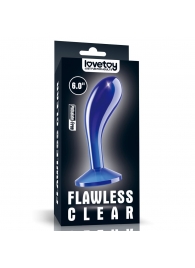 Синяя анальная втулка Flawless Clear Prostate Plug 6.0 - 15 см. - Lovetoy - в Ижевске купить с доставкой