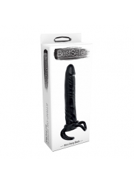 Чёрная насадка-фаллос для двойного проникновения INFLATABLE DILDO SLIM DONG  - 13,5 см. - Toyz4lovers - в Ижевске купить с доставкой
