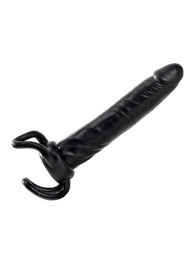 Чёрная насадка-фаллос для двойного проникновения INFLATABLE DILDO SLIM DONG  - 13,5 см. - Toyz4lovers - в Ижевске купить с доставкой