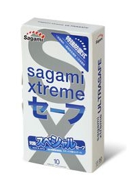 Презервативы Sagami Xtreme Ultrasafe с двойным количеством смазки - 10 шт. - Sagami - купить с доставкой в Ижевске