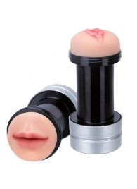 Двусторонний мастурбатор REALSTUFF 2 IN 1 HUMMER MOUTH   VAGINA - ротик и вагина - Dream Toys - в Ижевске купить с доставкой