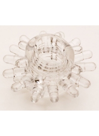 Прозрачное гелевое эрекционное кольцо с шипиками - Toyfa Basic - в Ижевске купить с доставкой