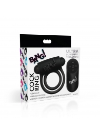 Черное эрекционное виброкольцо 28X Remote Control Vibrating Cock Ring   Bullet - XR Brands - в Ижевске купить с доставкой