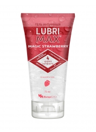 Интимный гель-смазка на водной основе Lubrimax Magic Strawberry - 75 мл. - ИнтелБИО - купить с доставкой в Ижевске