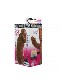 Коричневая насадка на пенис Wolftooth Sleeve - 13 см. - Baile - в Ижевске купить с доставкой