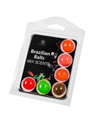 Набор из 6 шариков с ароматизированными массажными маслами Brazilian Balls - Secret Play - купить с доставкой в Ижевске