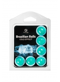 Набор из 6 шариков с массажным маслом Brazilian Balls с охлаждающим эффектом - Secret Play - купить с доставкой в Ижевске