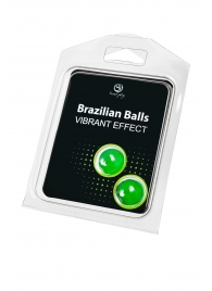 Набор из 2 шариков с массажным маслом Brazilian Balls с эффектом вибрации - Secret Play - купить с доставкой в Ижевске