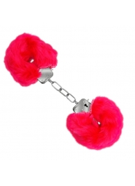 Красные меховые наручники Love с ключиками - Baile - купить с доставкой в Ижевске