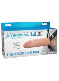 Полый страпон на ремнях 6’’ Hollow Silicone Strap-on - Pipedream - купить с доставкой в Ижевске