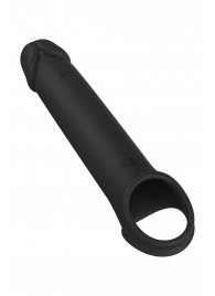 Черная насадка-удлинитель с вибрацией Vibrating Extender With Remote - Dream Toys - в Ижевске купить с доставкой