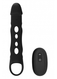 Черная насадка-удлинитель Vibrating Extender With Remote с вибрацией - Dream Toys - в Ижевске купить с доставкой