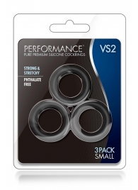 Набор из 3 черных эрекционных колец Black Small Penis Rings - Blush Novelties - в Ижевске купить с доставкой
