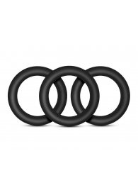 Набор из 3 черных эрекционных колец Black Small Penis Rings - Blush Novelties - в Ижевске купить с доставкой
